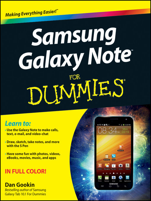 Title details for Samsung Galaxy Note For Dummies by Dan Gookin - Available